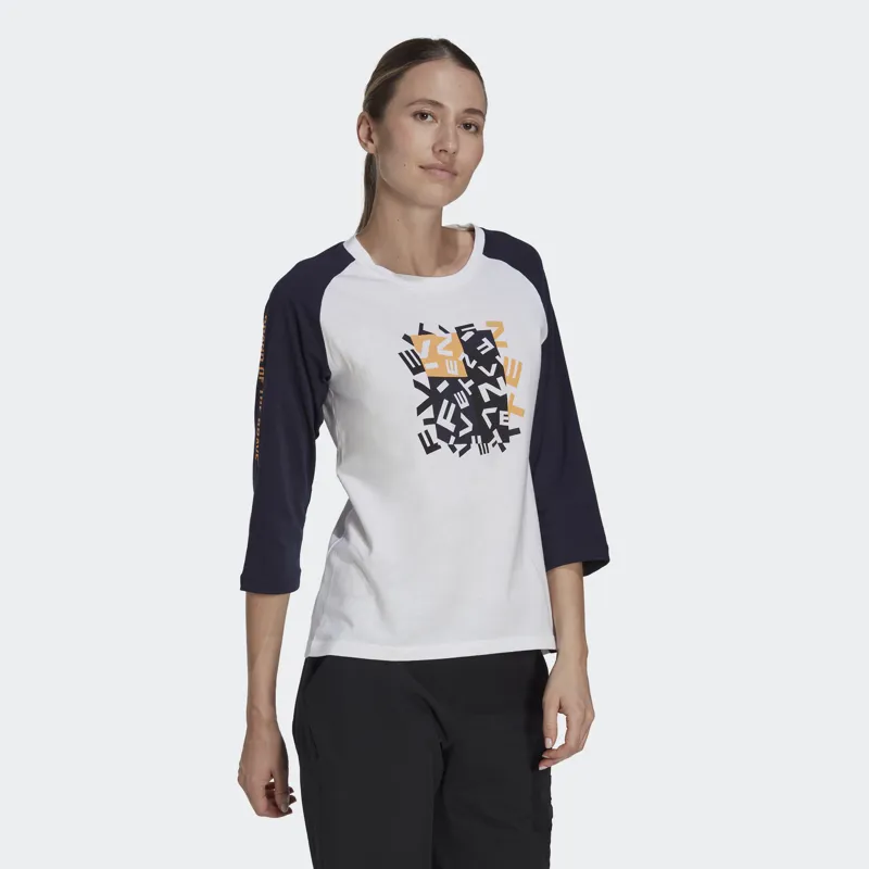 Five Ten Womens GFX Long Sleeve Tech Tee - White/Black-5